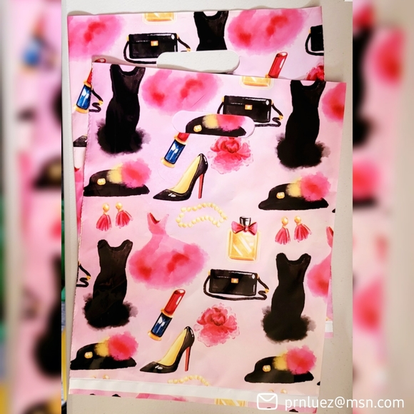 25 (9x12) Fashion Designer Poly Plastic Merchandise Bags - Picture 2 of 4